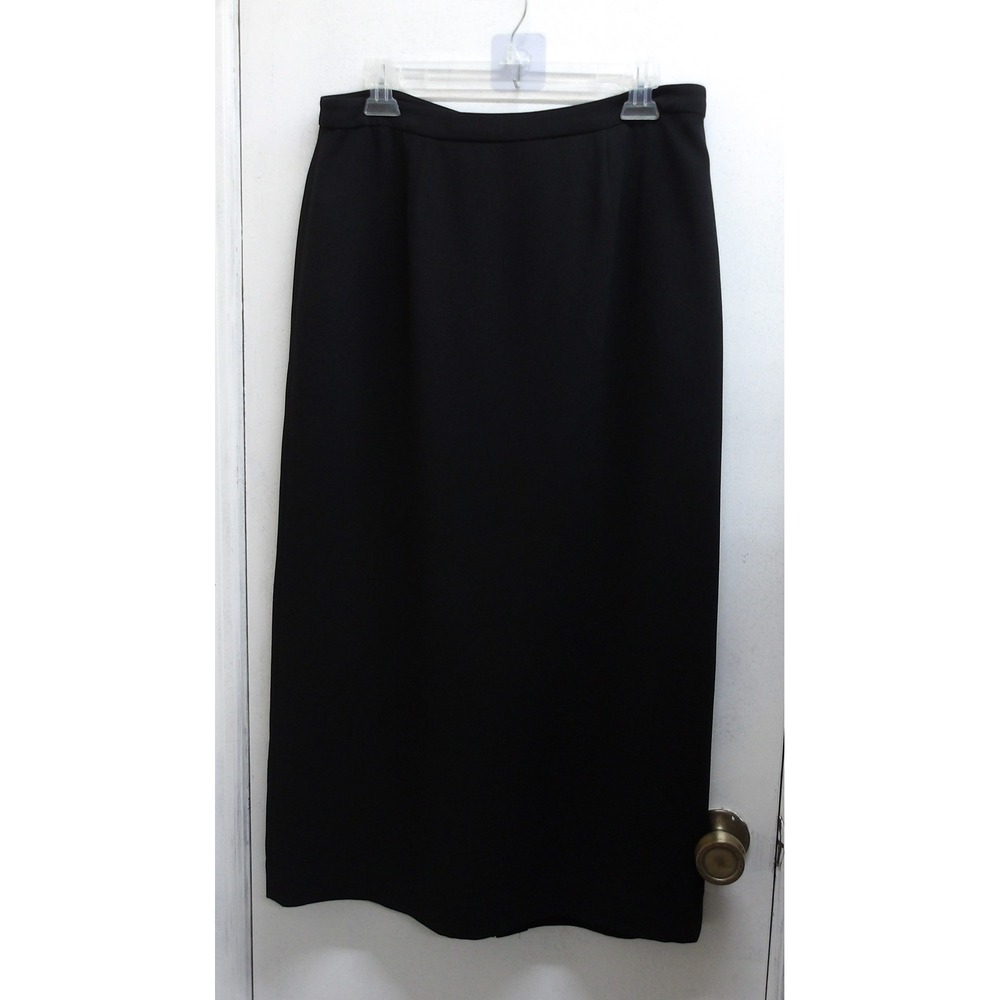 Classic Black Pencil Skirt Professional Business Office Wear 32"W x 35"L/#26870